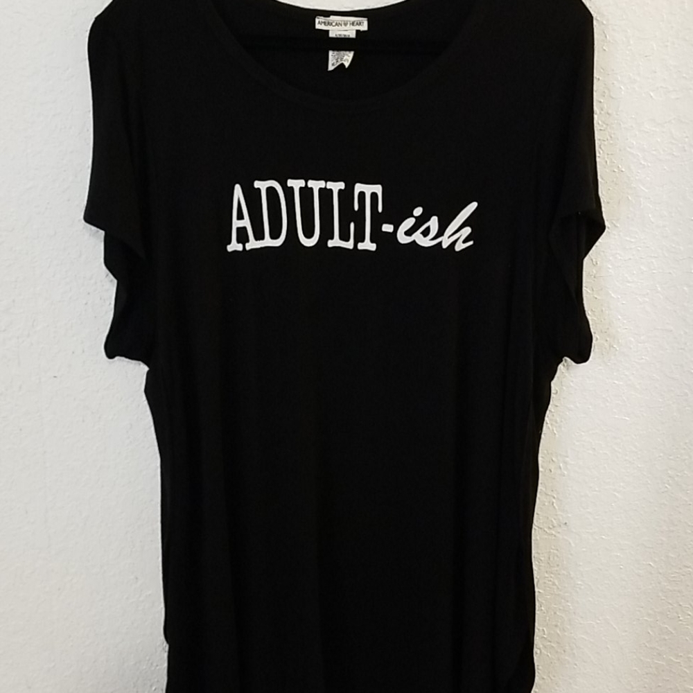 Plus size ADULT-ish graphic tee